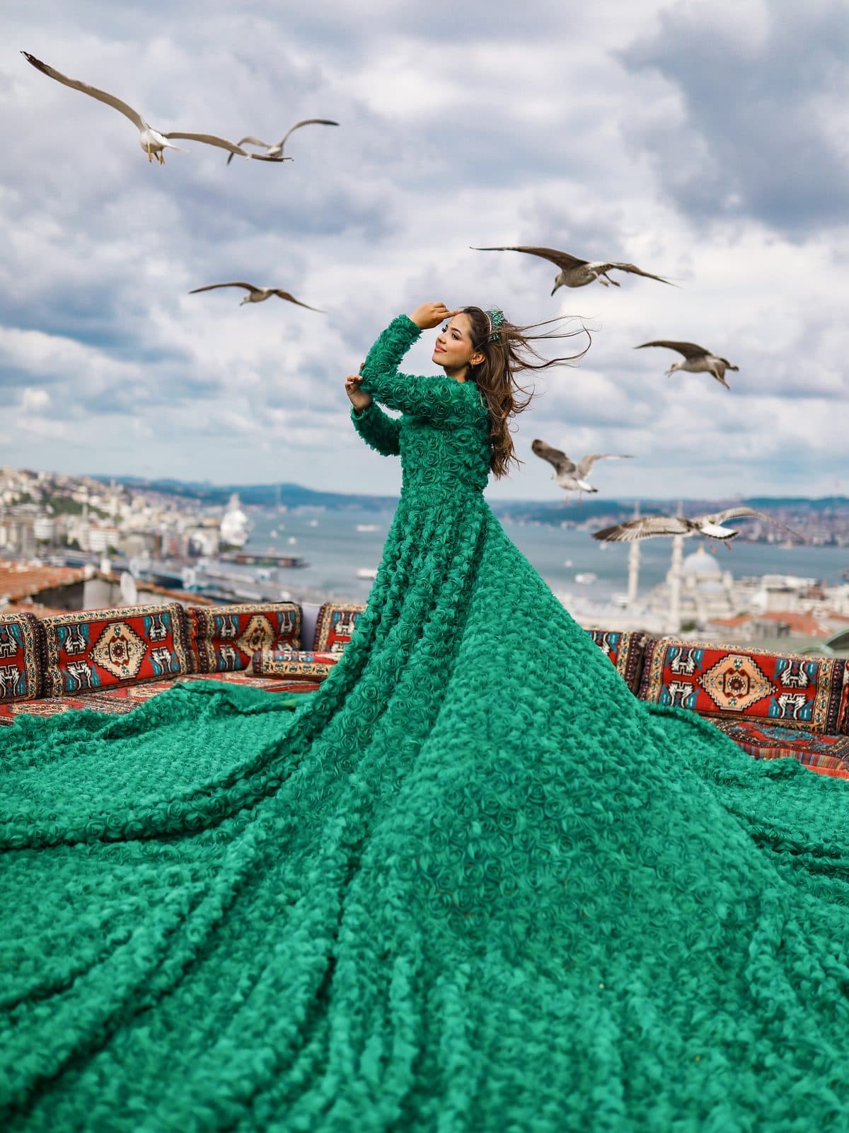 Emerald Flying Dress